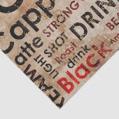 Mooi Coffee Espresso Cappucino-patroon Tissuepapier (Detail)