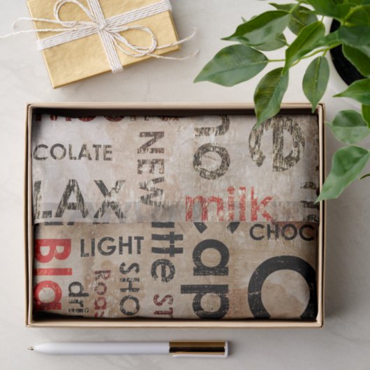 Mooi Coffee Espresso Cappucino-patroon Tissuepapier (Geschenk)