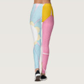 Mooi cool gekleurd bloemontwerp leggings (Achterkant)