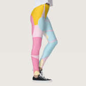 Mooi cool gekleurd bloemontwerp leggings (Rechts)