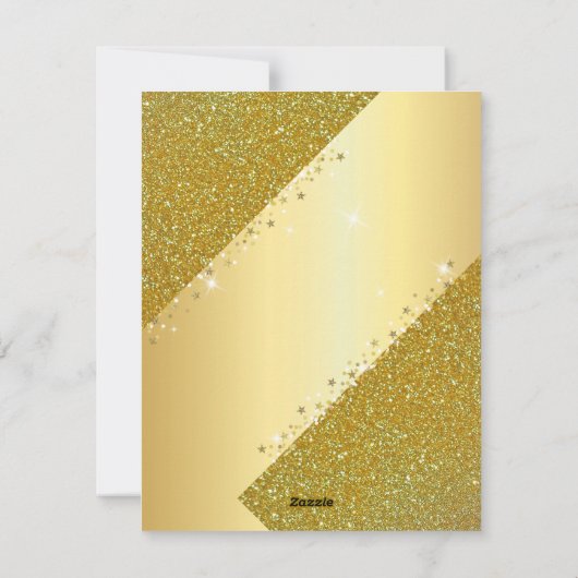 Mooi, cool, perfect Gold Feestdagenkaart (Achterkant)