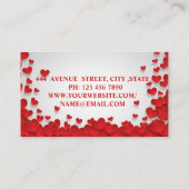 Mooi Cool Trendy Red Heart Visitekaartje (Achterkant)