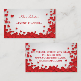Mooi Cool Trendy Red Heart Visitekaartje