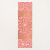 Mooi Coral Pink Mandala Pattern Yogamat (Voorkant)