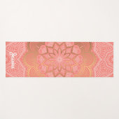 Mooi Coral Pink Mandala Pattern Yogamat (Voorkant (horizontaal))