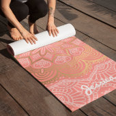 Mooi Coral Pink Mandala Pattern Yogamat