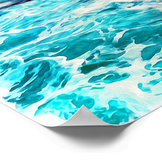 Mooi Cornwall Engeland Verenigd Koninkrijk Kustlan Poster (Hoek)