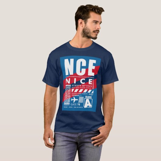 Mooi Côte d'Azur Luchthaven T-shirt (Voorkant volledig)