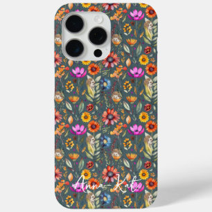 Mooi Cottage Grey Wildflower & Hedgehogs Hoesje