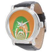 Mooi cricket India Horloge (Gekanteld)