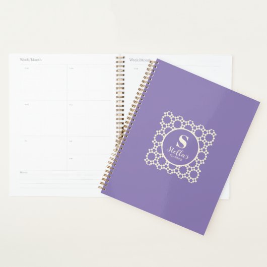 Mooi Custom Modern Eenvoudig Geometrisch Patroon Planner (Display)