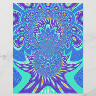 Mooi cyaan blauw caleidoscoop vector art ontwerp
