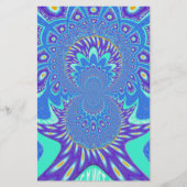 Mooi cyaan blauw caleidoscoop vector art ontwerp briefpapier (Voorkant)