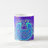 Mooi cyaan blauw caleidoscoop vector art ontwerp koffiemok (Center)