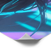 Mooi Cyberpunk Vrouw Portret Poster (Hoek)