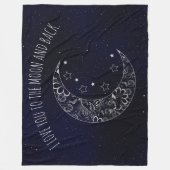 Mooi dat ik van je hou, naar de maan en terug fleece deken (Voorkant)