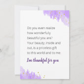 Mooi dat je bent wie je altijd bent geweest. kaart (Achterkant)