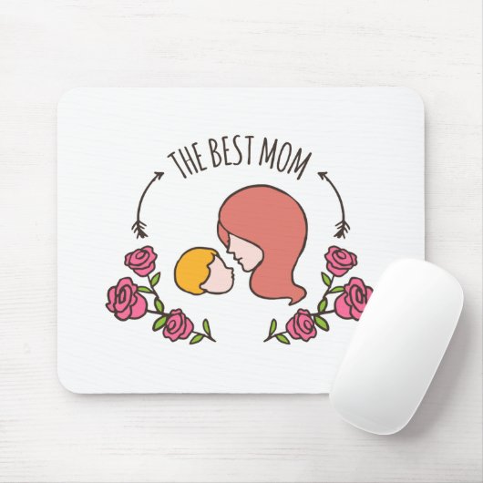 Mooi de beste mama Moederdag | Muismat (Met muis)