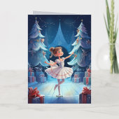 Mooi De Notenkraker Suite Ballerina Kerstmis Feestdagen Kaart (Achterkant)