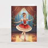 Mooi De Notenkraker Suite Ballerina Kerstmis Feestdagen Kaart (Voorkant)