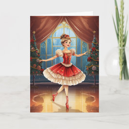 Mooi De Notenkraker Suite Ballerina Kerstmis Feestdagen Kaart