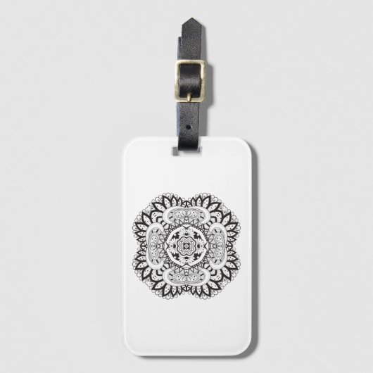 Mooi deco Square Doodle Bagagelabel (Voorkant (verticaal))