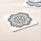 Mooi deco Square Doodle Kartonnen Onderzetters (Schuin)