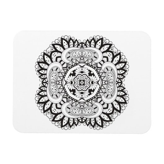 Mooi deco Square Doodle Magneet (Horizontaal)