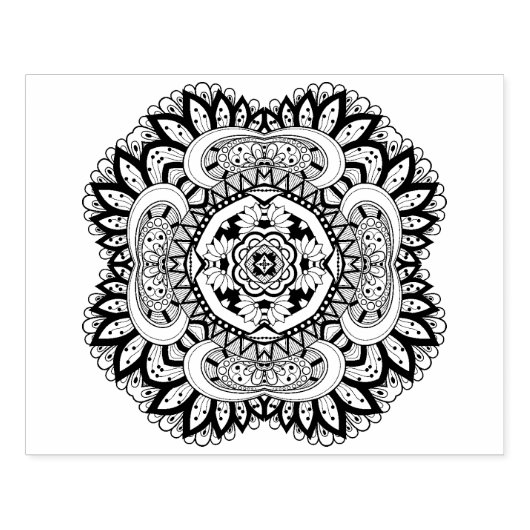 Mooi deco Square Doodle Rubberstempel (Afrduk)