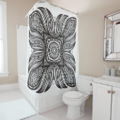 Mooi decor Square Doodle Douchegordijn (In situ)