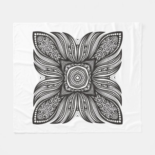 Mooi decor Square Doodle Fleece Deken (Voorkant (Horizontaal))
