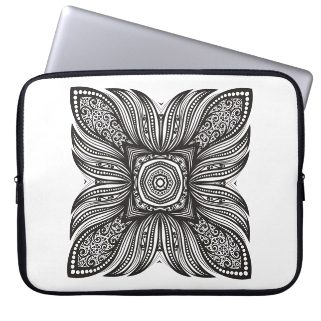 Mooi decor Square Doodle Laptop Sleeve (Voorkant)