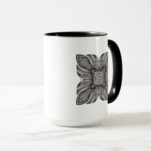 Mooi decor Square Doodle Mok (Voorkant rechts)