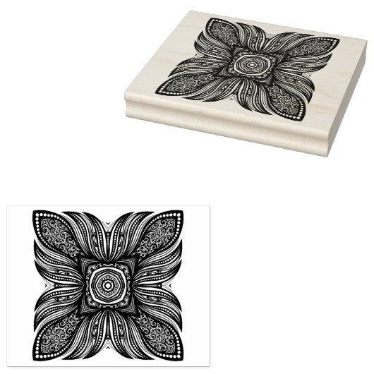 Mooi decor Square Doodle Rubberstempel (Gestempeld)