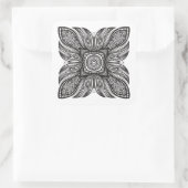 Mooi decor Square Doodle Vierkante Sticker (Tas)
