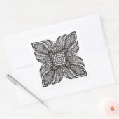 Mooi decor Square Doodle Vierkante Sticker (Envelop)