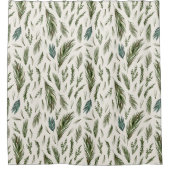 Mooi dennenboom tak patroon douchegordijn (Voorkant)