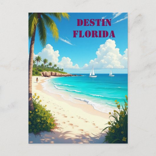 Mooi Destin Florida Sunset Beach Briefkaart (Voorkant)