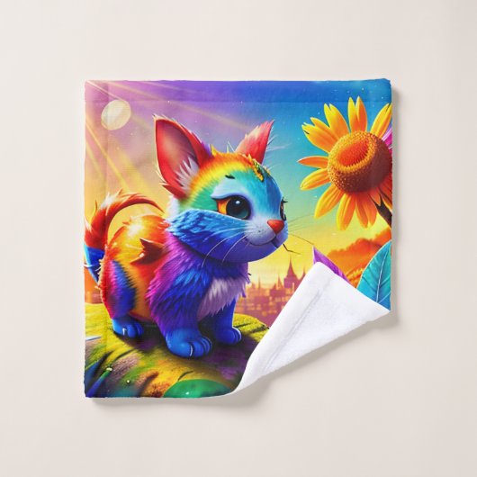 Mooi dier drie bad handdoek (Wasdoekje)