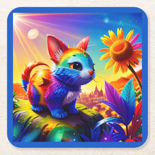 Mooi dier drie kartonnen onderzetters (Voorkant)