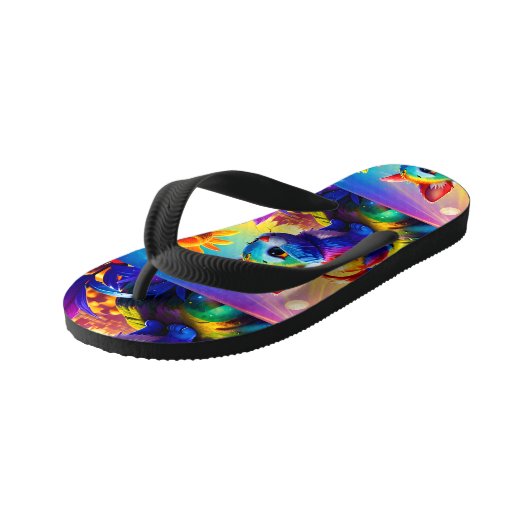 Mooi dier drie kinder teenslippers (Schuin)