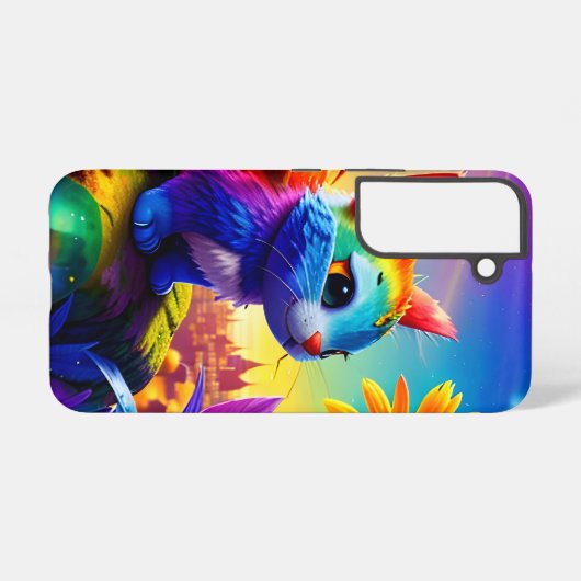 Mooi dier drie samsung galaxy hoesje (Achterkant horizontaal)