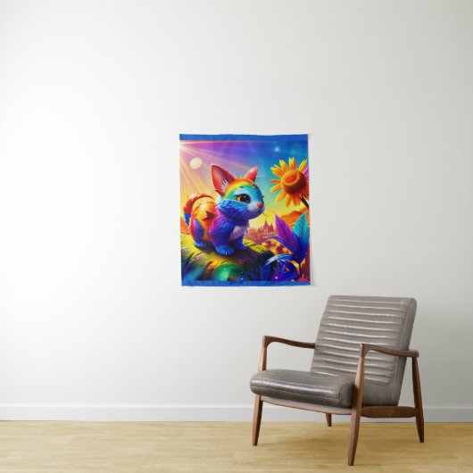 Mooi dier drie wandkleed (In situ)