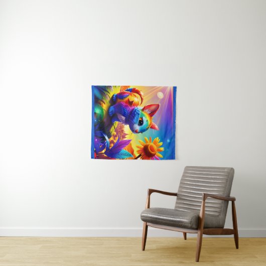 Mooi dier drie wandkleed (In Situ (horizontaal))