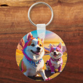 Mooi dier vier sleutelhanger (Achterkant)