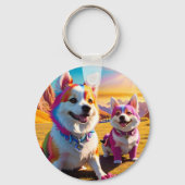 Mooi dier vier sleutelhanger (Achterkant)