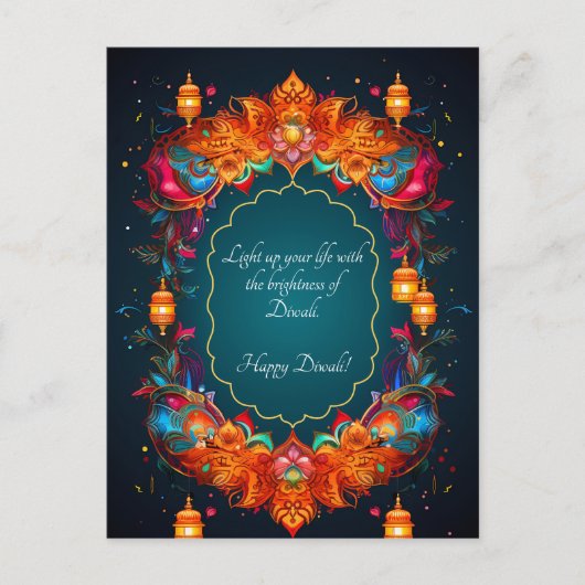 Mooi Diwali briefkaart (Voorkant)