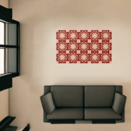 Mooi donkerrood en beige patroon