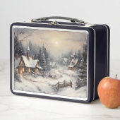 Mooi dorp op kerstavond (In situ)