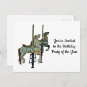 Mooi Draaimolendier Draaimolpaarden Verjaardag Briefkaart (Voorkant / Achterkant)